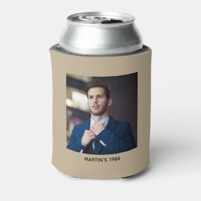 Feiert bis 40. Geburtstag Elegant Funny Khaki Dosenkühler (Kanne Rückseite)