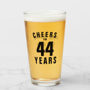 Feiert bis 44 Jahre! Happy Birthday Bierglas Gesch Glas
