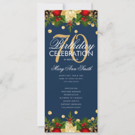 Feiertag 70. Geburtstagsparty Programm Gold Navy M