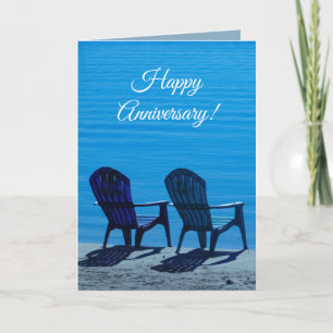 Feiertag der Editable Beach Chairs Karte