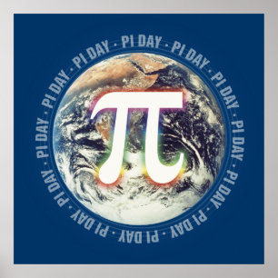 Feiertag des Pi Day auf Erden   Math Poster
