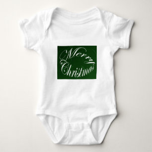 Feiertag Frohe Weihnachten Matching Grüne Artikel Baby Strampler