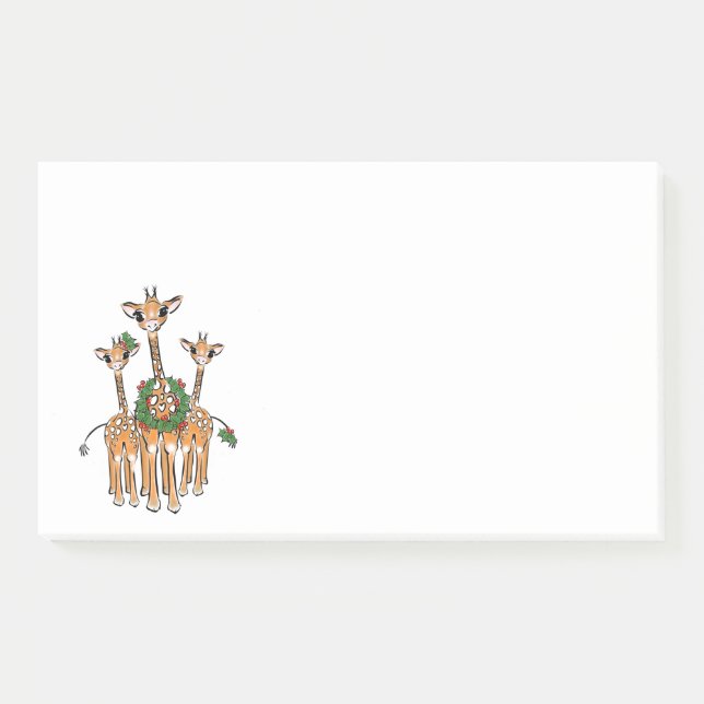 Feiertag Giraffen Post-it Klebezettel (Vorderseite)