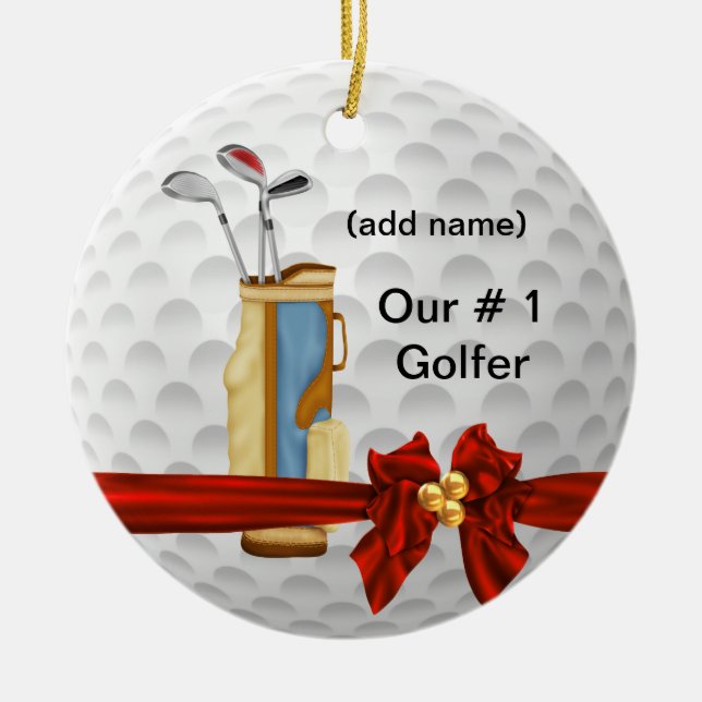 Feiertag GOLF Verzierung Keramikornament (Vorne)
