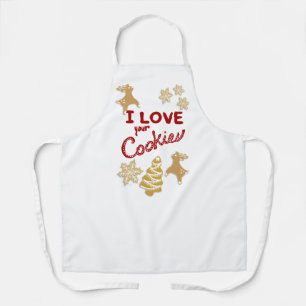 Feiertag "Ich Liebe deine Cookies" Schürze