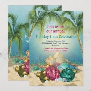 Feiertag Luau Strand-Party Einladungen