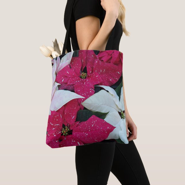 Feiertag Poinsettias Floral Tasche (Von Nahem)
