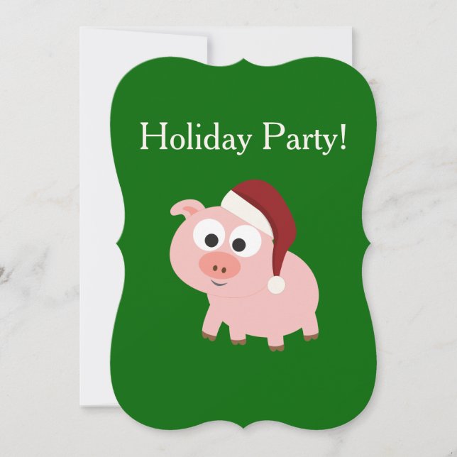 Feiertag! Santa Pig Einladung (Vorderseite)