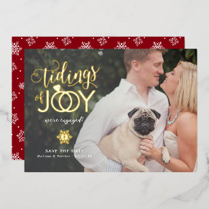 Feiertag Save the Date Verlobung Weihnachtskarte Folien Feiertagskarte