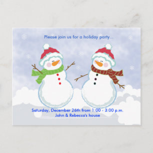 Feiertag Snowman Postcard Einladung