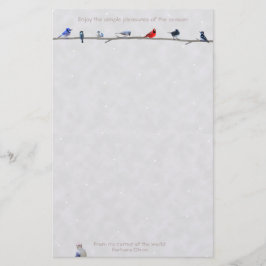 Feiertag Wiinter Vögel: Briefpapier