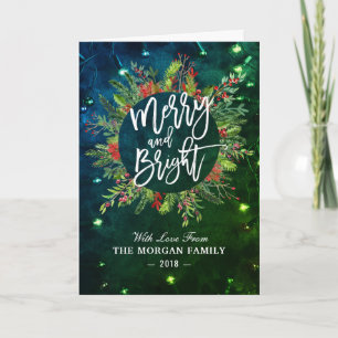 Feiertag wünscht fröhlichen und hellen feiertagskarte