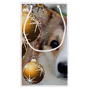 FeiertagCorgi mit Birnen Kleine Geschenktüte