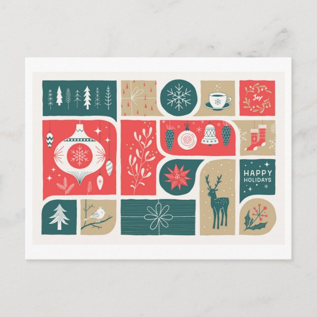 Feiertage-Collage Feiertagspostkarte (Vorderseite)