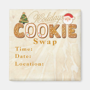 Feiertage Cookies Swap Einladung Magnet
