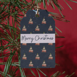 Feiertage Modernes Letterdesign Geschenkanhänger