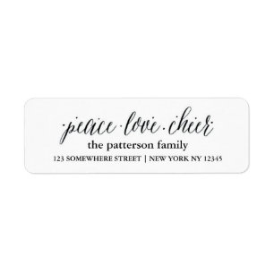 Feiertags-Adressen-Etikett FriedensLiebe-Freude 1