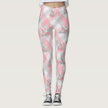Feiertags-arbeiten rosa Band-Leggings Strumpfhosen