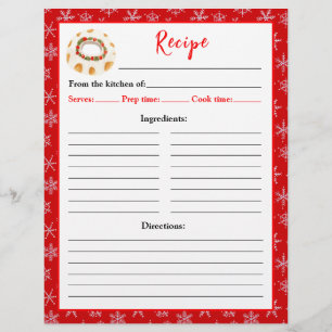Feiertags-Back-Bundt-Kuchen-Rezeptseite Flyer