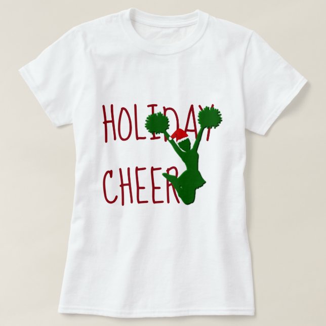 Feiertags-Beifall-Cheerleader-Weihnachtsgeist T-Shirt (Design vorne)