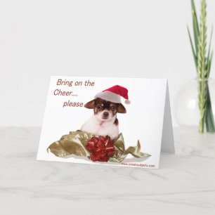 Feiertags-Chihuahua-Weihnachtskarte Feiertagskarte