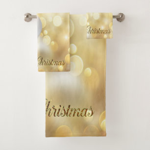 Feiertags Elegante Weihnachtskugeln Badhandtuch Set