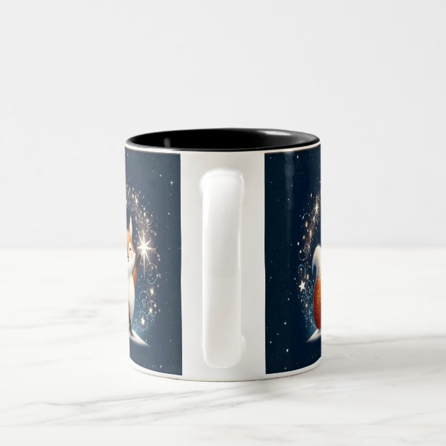 Feiertags-Fuchs-Charm-Mug Zweifarbige Tasse (Henkel)