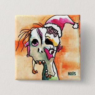 Feiertags-Geist-Zombie Button