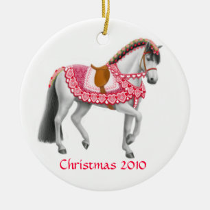 Feiertags-Herz-Parade-Pferdeverzierung Keramik Ornament