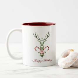 Feiertags-Hirsch-Tasse Zweifarbige Tasse
