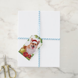 Feiertags-lächelnder WaliserCorgi Geschenkanhänger