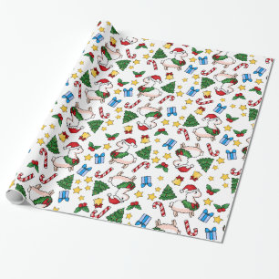Feiertags-Lama-Verrücktheit Geschenkpapier