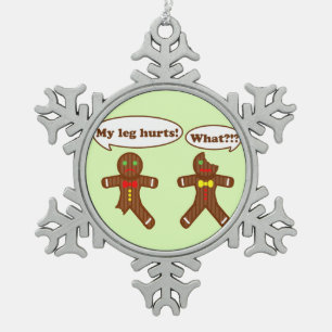 Feiertags-Lebkuchen-Spaß Schneeflocken Zinn-Ornament