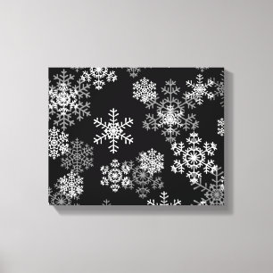 Feiertags-Leinwand-Kunst-Schwarze u. weiße Leinwanddruck