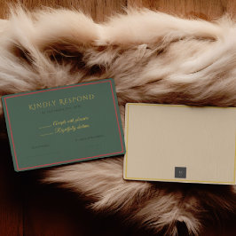 Feiertags Luxus Elegante Antwortkarte für Unterneh RSVP Karte