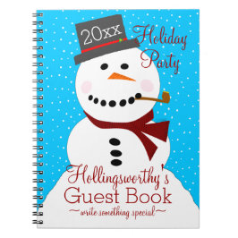 Feiertags-Party-Gast-Buch - Snowman Notizblock
