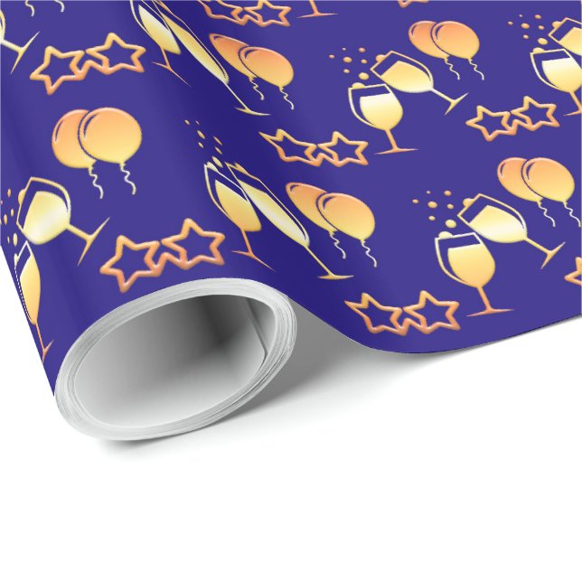 Feiertags-Partymuster Geschenkpapier (Rolleneckpunkt)