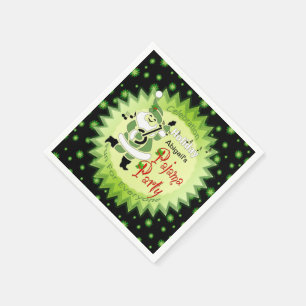 Feiertags-Pyjama-Party - Sanktelf und -sterne Serviette