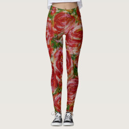 Feiertags-Rosen-Leggings Leggings