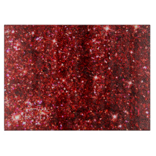 Feiertags Rot und Schwarz Faux Glitter Weihnachten Schneidebrett