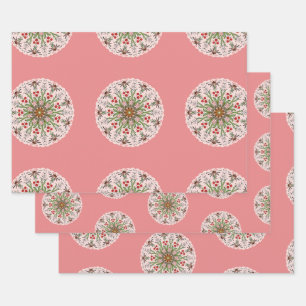 Feiertags-Stechpalme Geschenkpapier Set