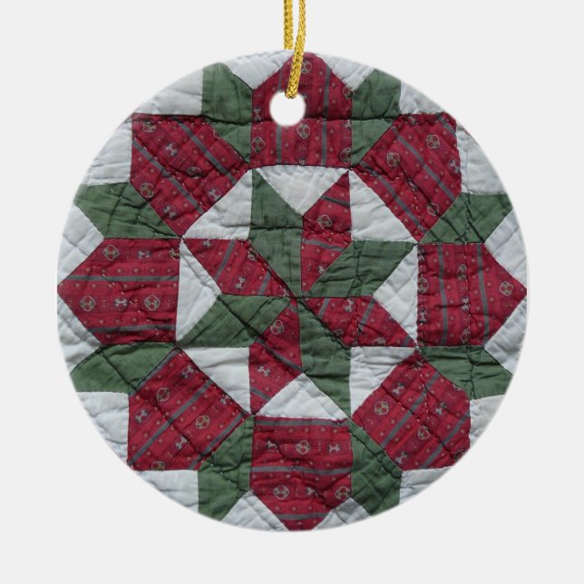 Feiertags-Stern Keramik Ornament (Vorne)