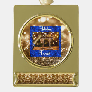 Feiertags-Toast Banner-Ornament Gold