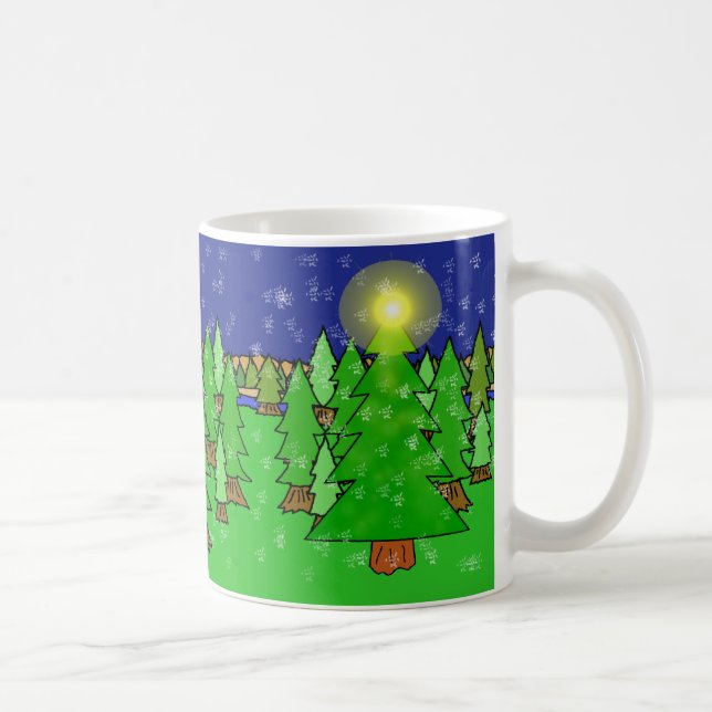 Feiertags-WaldTasse Kaffeetasse (Rechts)