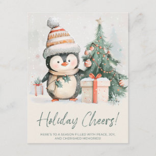 Feiertags-Weihnachts-Pinguin Feiertagskarte