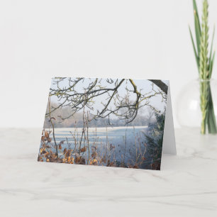 Feiertags-Weihnachtskarte - eisige Winter-Szene Feiertagskarte