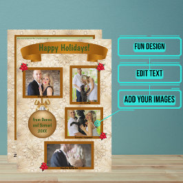 Feiertagsbrief mit Foto - Brandzweige Feiertagskarte