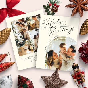 Feiertagsgrüße Familie Fünf Foto Weihnachten