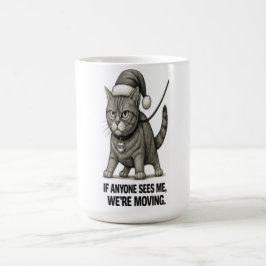 Feiertagskatze „Wir ziehen um“ Kaffeetasse
