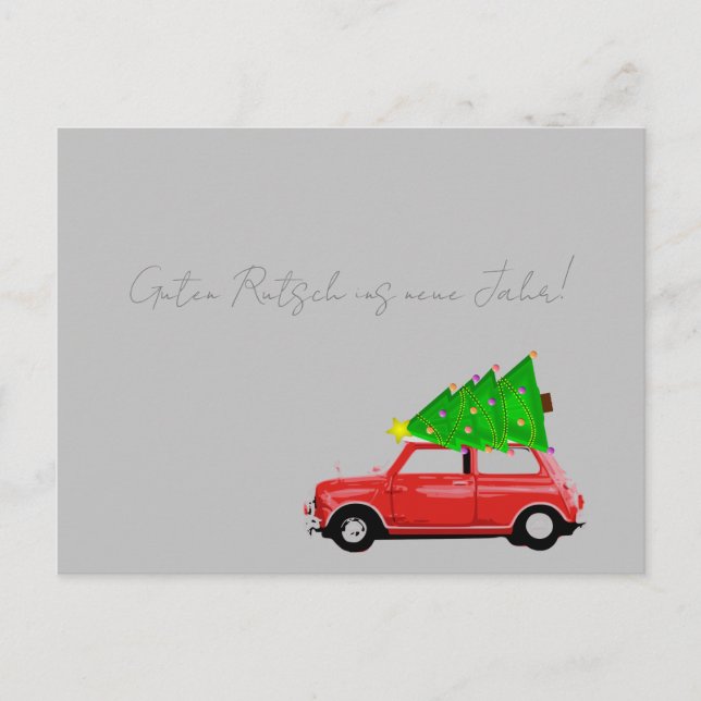 Feiertagspostkarte MINI COOPER (Vorderseite)
